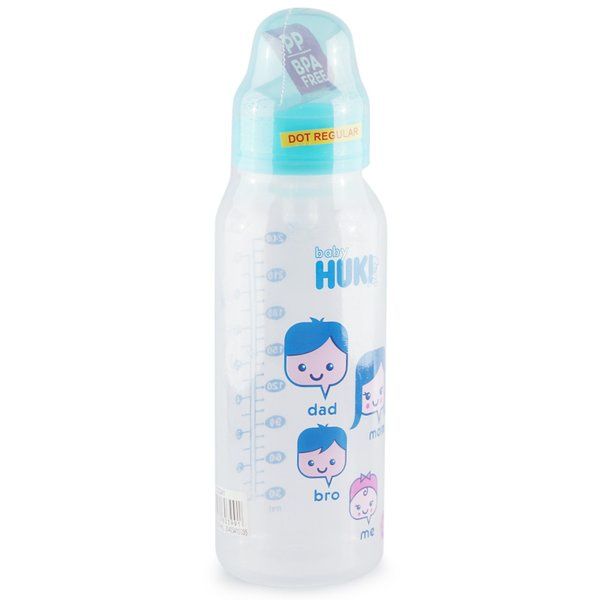 Huki Botol Susu 240Ml BPA Free Dengan 2Pilihan Warna - Biru - 1