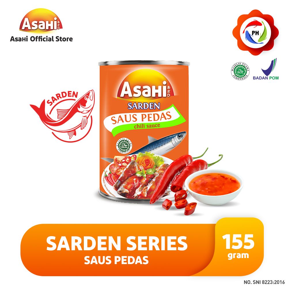 Asahi Sarden Saus Pedas 155 Gr - 1