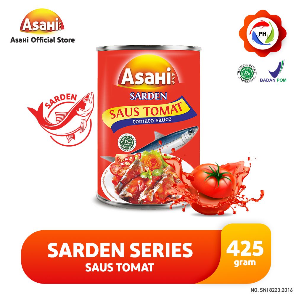 Asahi Sarden Saus Tomat 425 Gr - 1