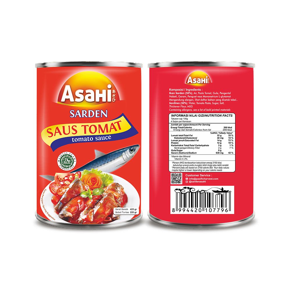 Asahi Sarden Saus Tomat 425 Gr - 2