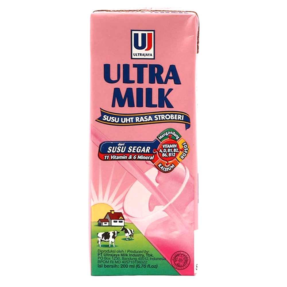 Ultra Milk Stroberi 200ml - 1