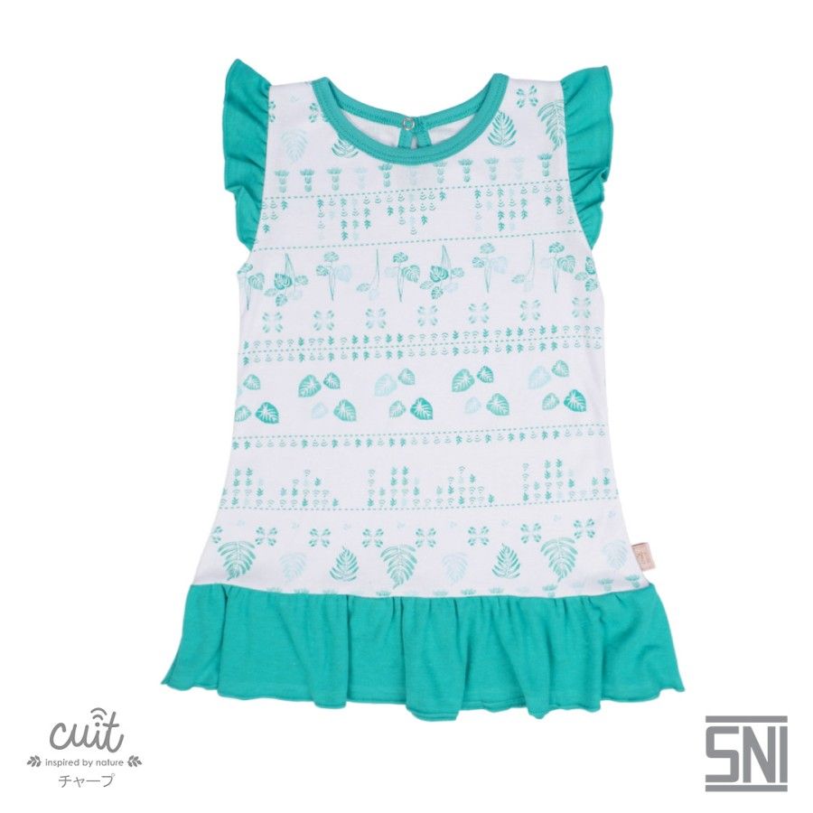 Cuit Baby Wear CUIT Ruffle Dress Monie Kojo Series - Green Tosca - M - 1