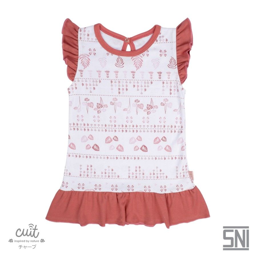 Cuit Baby Wear CUIT Ruffle Dress Monie Kojo Series - Red Coral - XL - 1