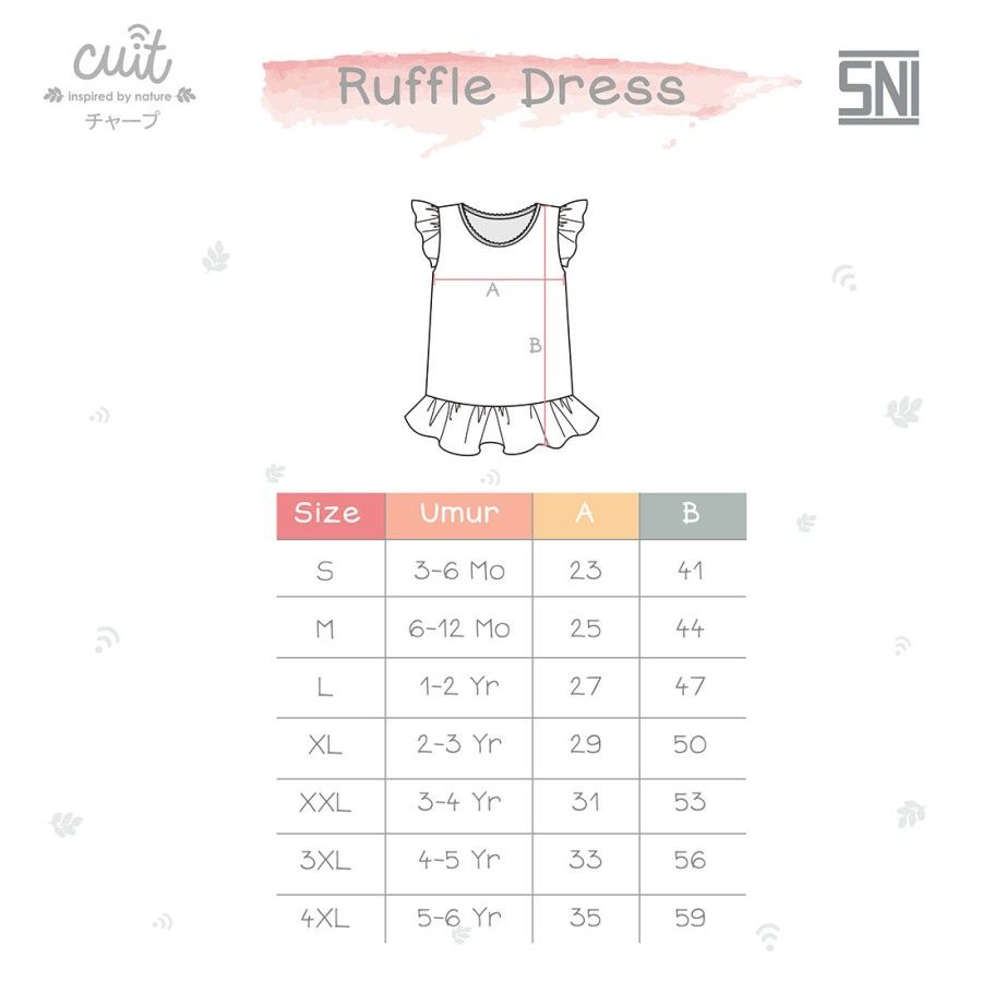 Cuit Baby Wear CUIT Ruffle Dress Monie Kojo Series - Red Coral - XL - 2