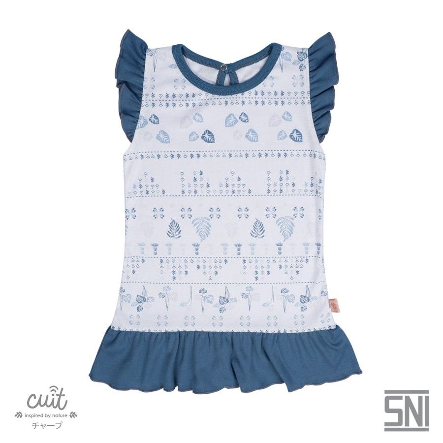 Cuit Baby Wear CUIT Ruffle Dress Monie Kojo Series - Blue Graphite - XXL - 1
