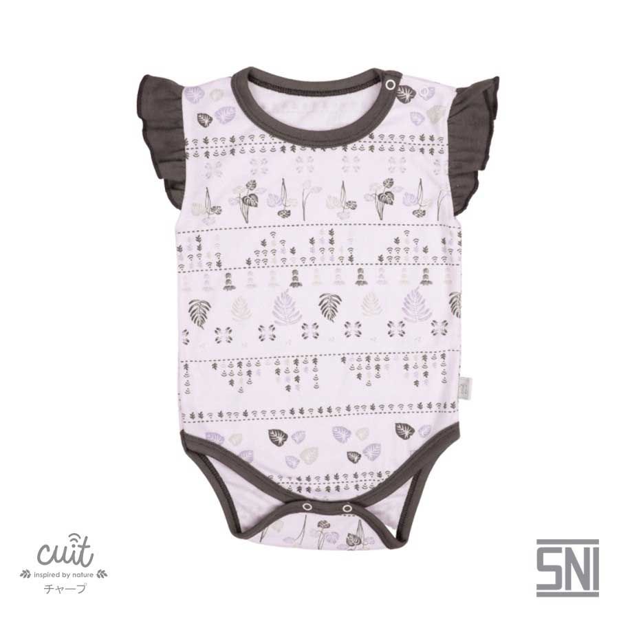 Cuit Baby Wear CUIT Monie Bodysuit Ruffle Kojo Series - Brown Cocoa - NB - 1