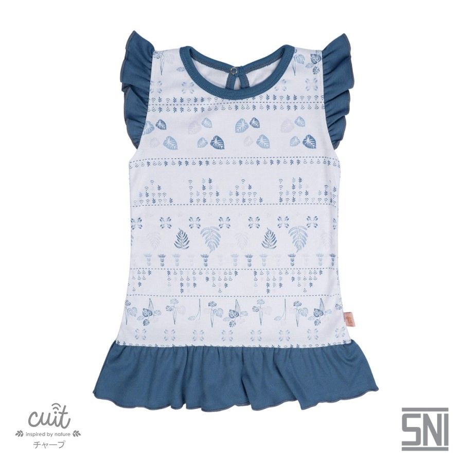 Cuit Baby Wear CUIT Ruffle Dress Monie Kojo Series - Blue Graphite - 3XL - 1