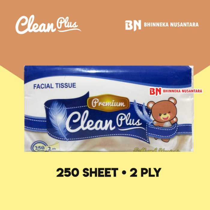 Clean Plus Facial Tissue [250 Sheet/2 Ply] - 1