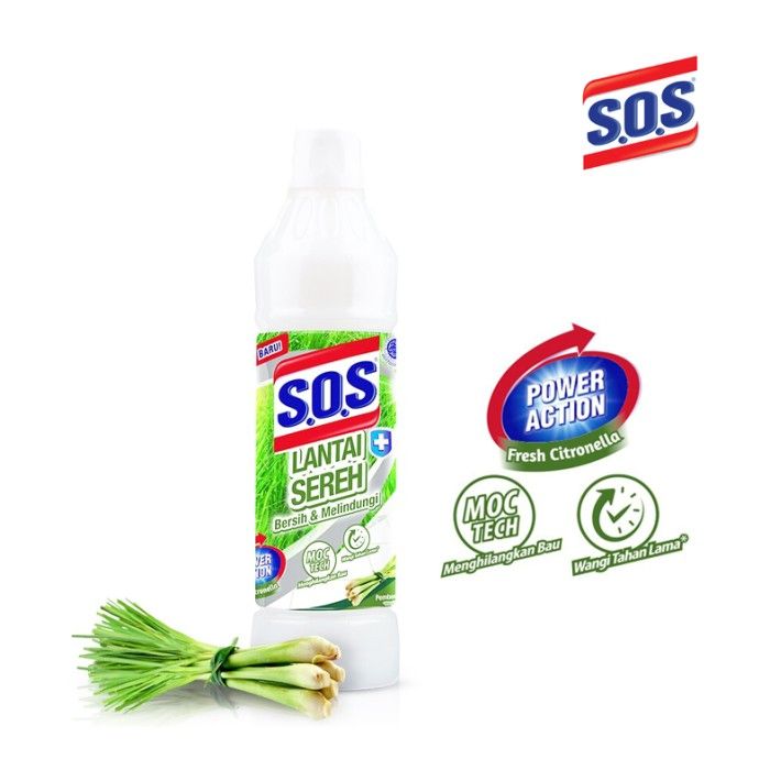 SOS Pembersih Lantai Sereh Botol [800 ml] - 1