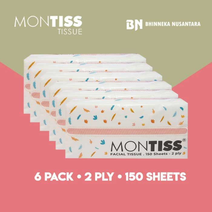 Montiss Facial Tissue 150 Sheets [6 Pack] - 1