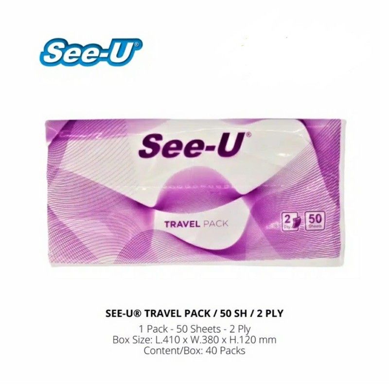 See-U Travel Pack Tissue [2 Ply/50 Sheet] - 1