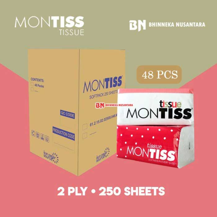 Montiss Facial Tissue 250 Sheets [1 Dus/48 Pack] - 1
