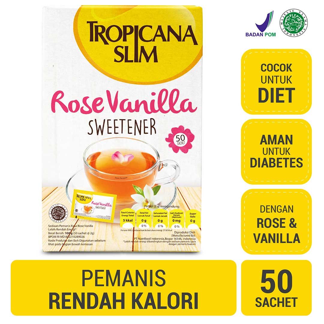 Tropicana Slim Sweetener Rose Vanilla 50 sch | 2102584125 - 1
