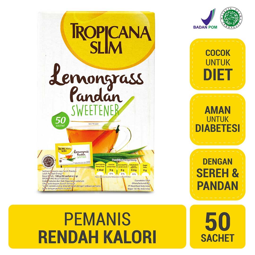 Tropicana Slim Sweetener Lemongrass Pandan 50 sch | 2102526125 - 1
