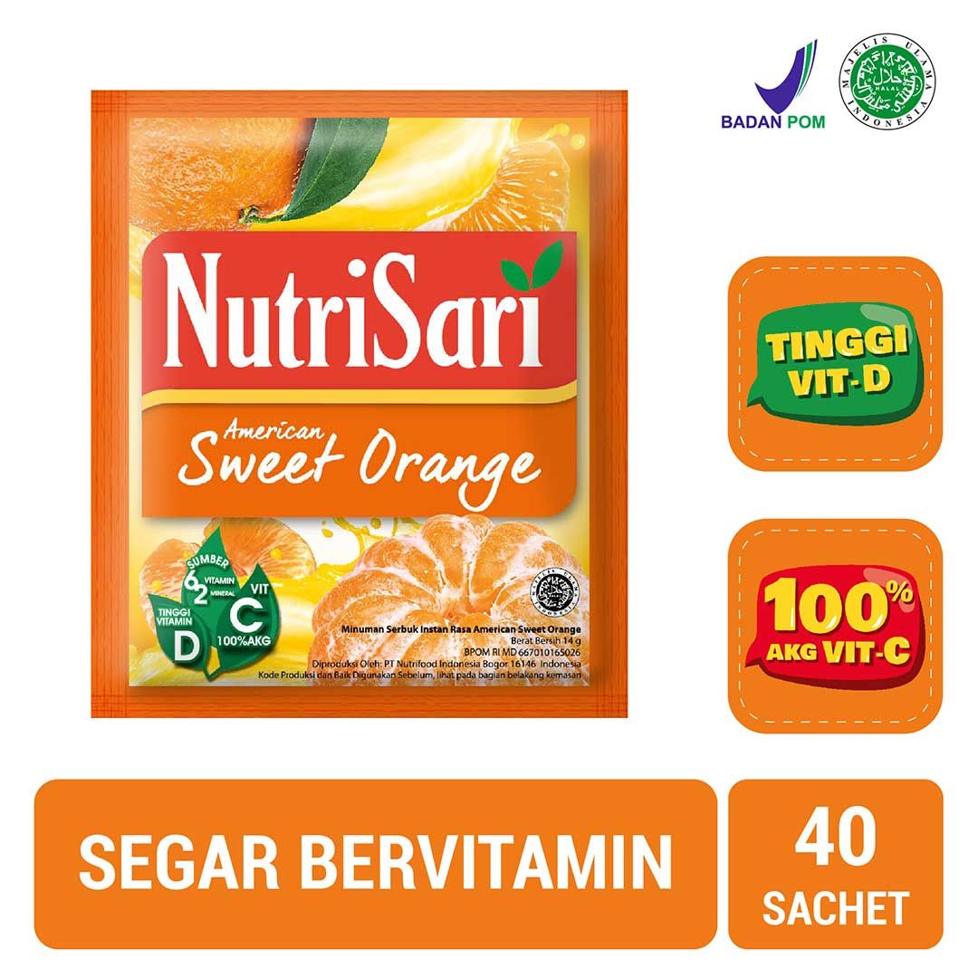 NutriSari American Sweet Orange 40 sachet - Minuman Buah Vitamin C | 1101909331 - 1