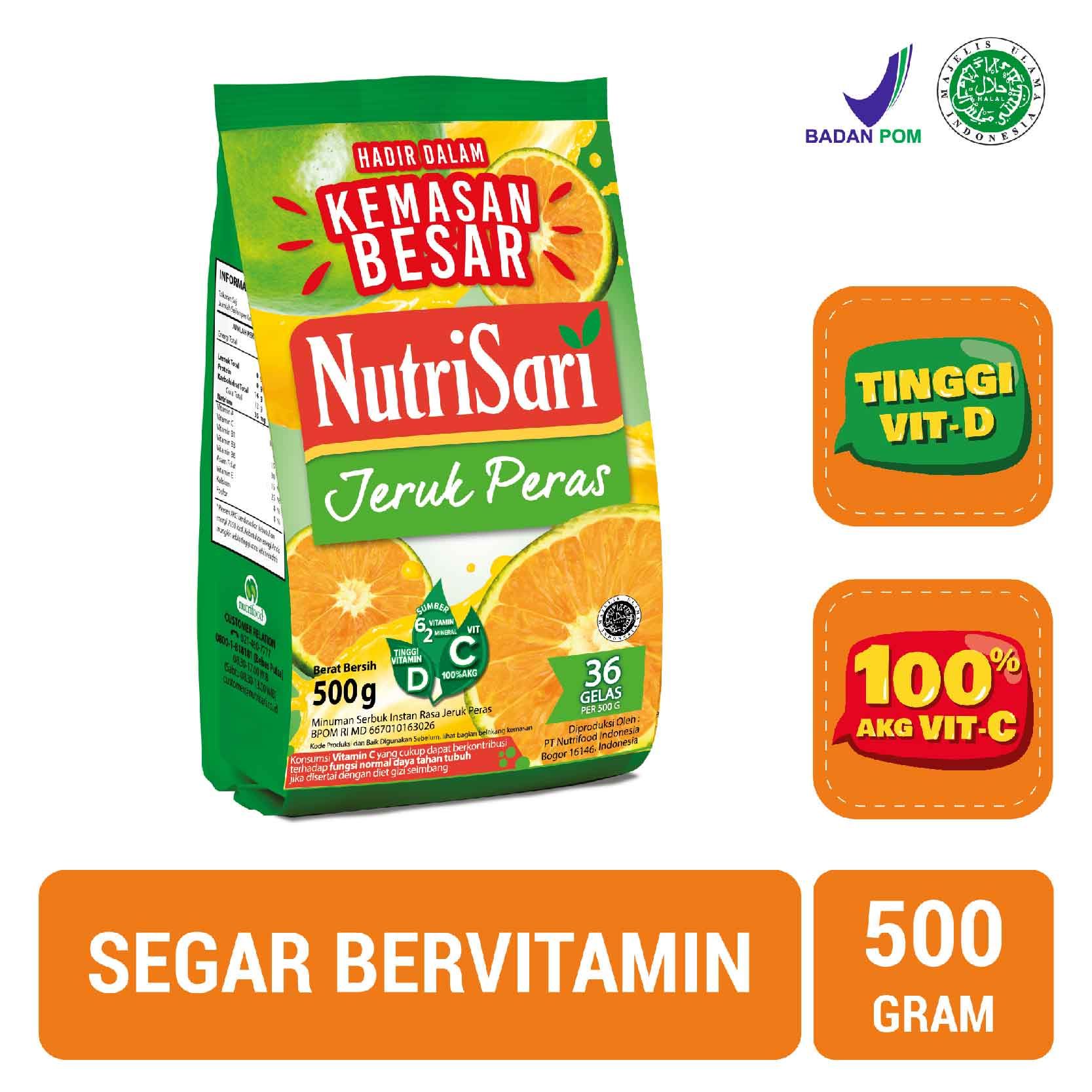 NutriSari Jeruk Peras Refill 500gr - Minuman Buah Vitamin C 1101569360 - 1 