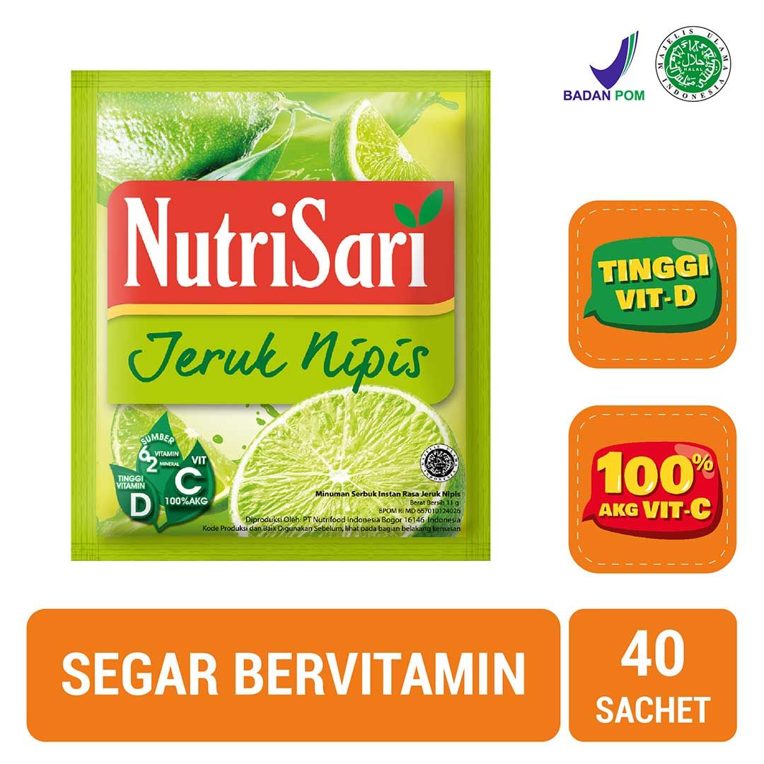 NutriSari Jeruk Nipis 40 sachet - Minuman Buah Vitamin C | 1101558453 - 1