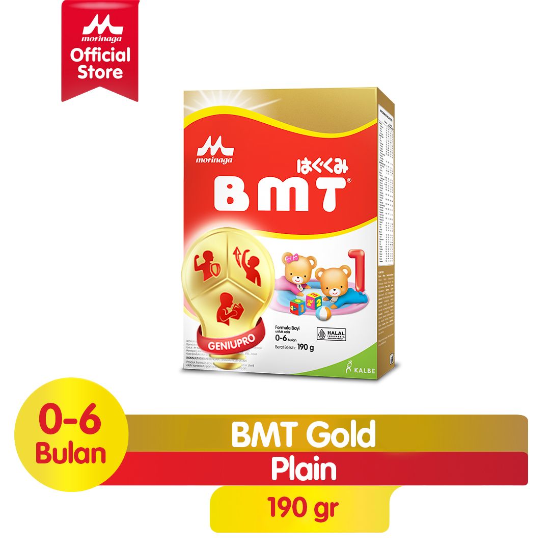 Morinaga BMT Gold Geniupro Formula Bayi Usia 0-6 Bulan 190g - 1