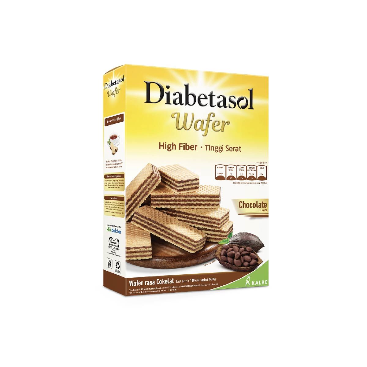 Diabetasol Wafer Chocolate 2x50g - 1