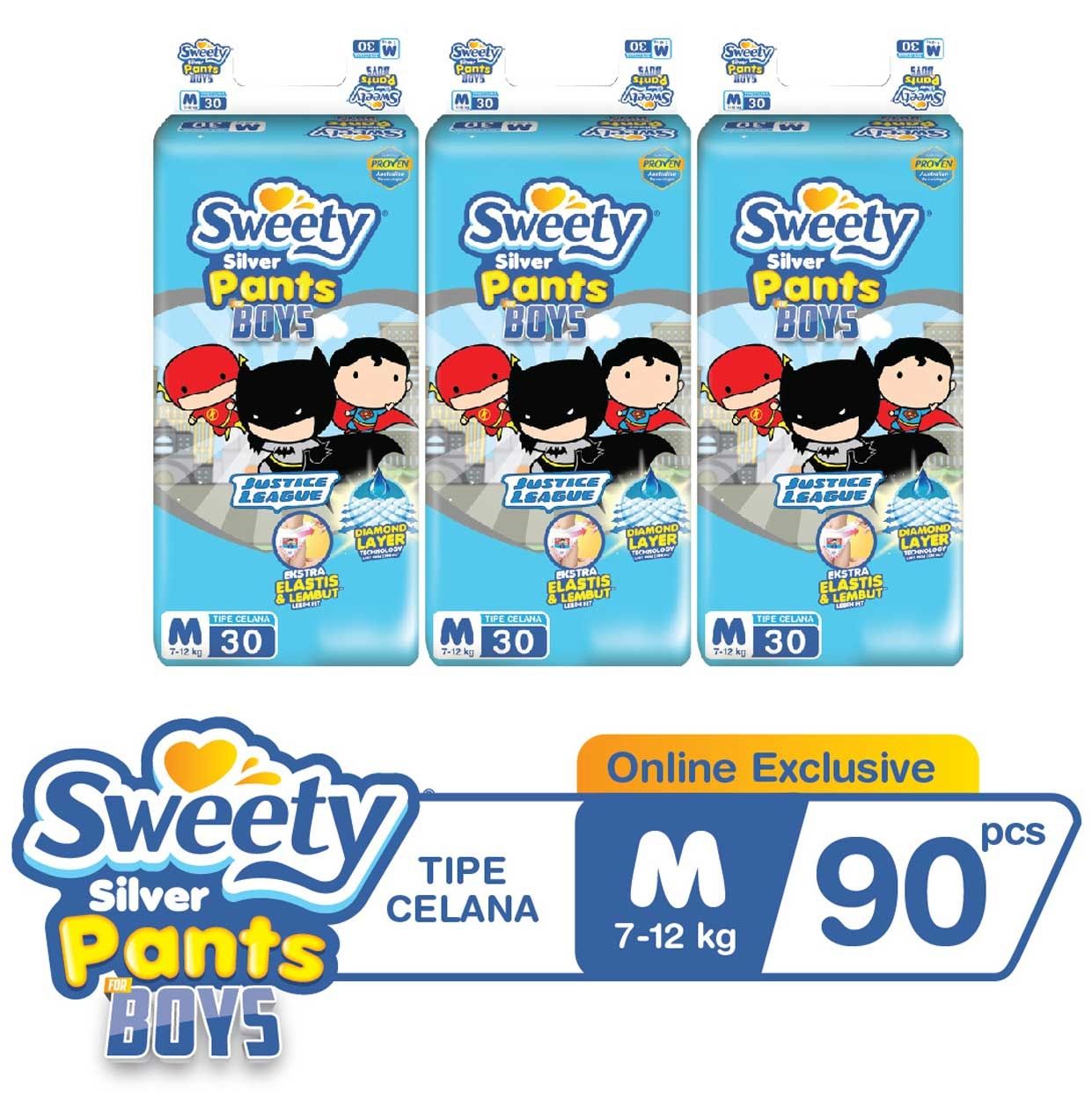 Sweety Silver Pants Boys M 3x30 - 1