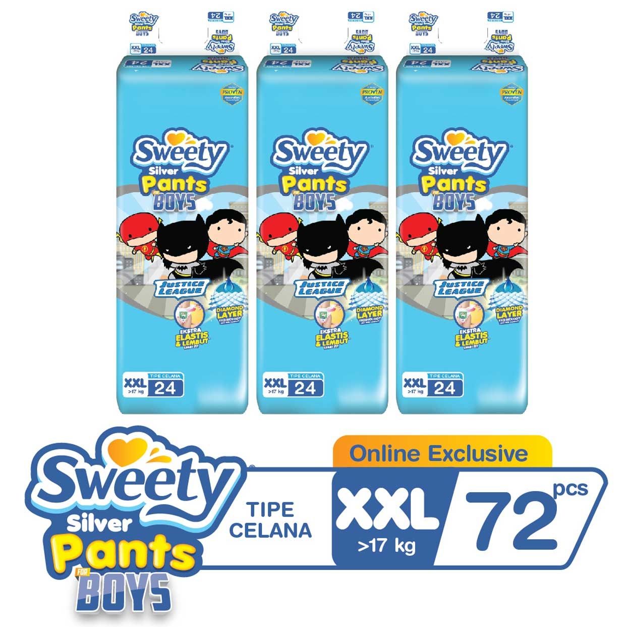 Sweety Silver Pants Boys XXL 3x24's - 1