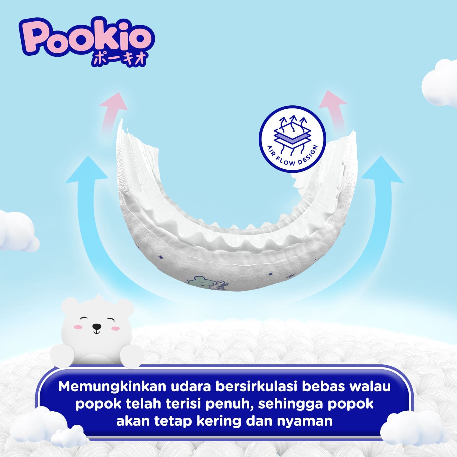 POOKIO Tape Popok Bayi Diaper New Born Perekat NB38 Carton - 4