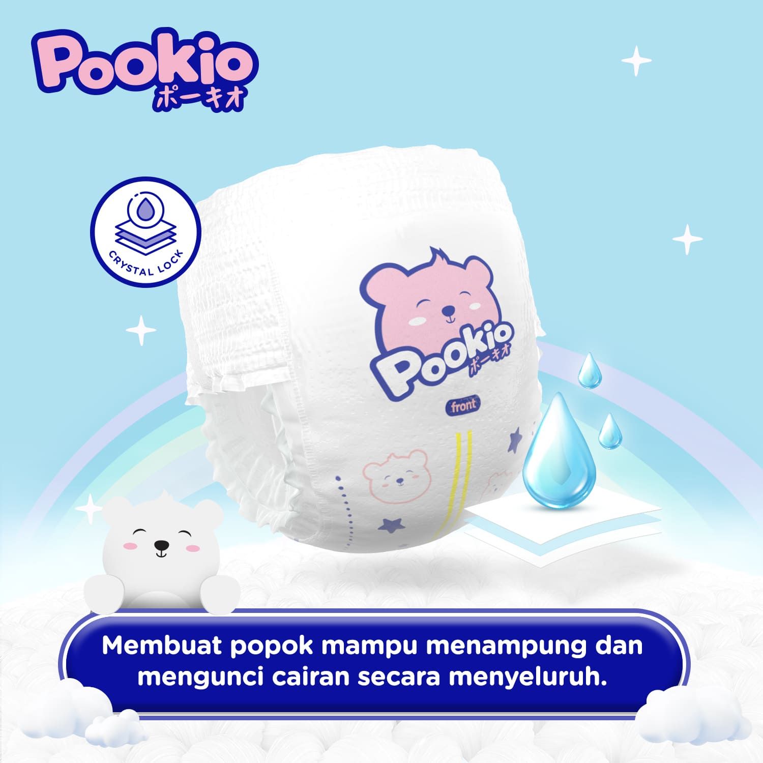 POOKIO Pants Popok Anak Diaper Celana XL22 Triple Pack - 2