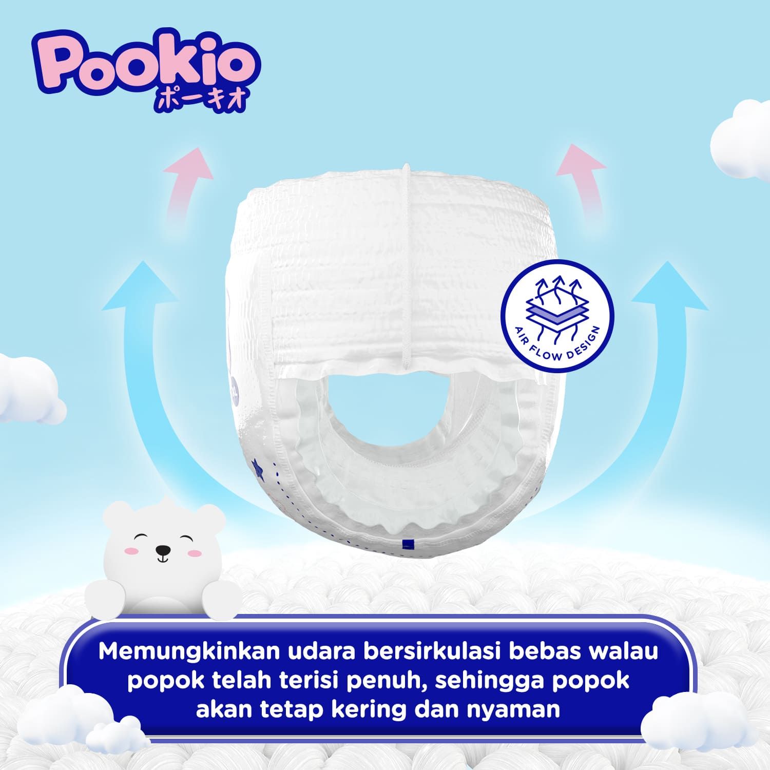 POOKIO Pants Popok Anak Diaper Celana XL22 Triple Pack - 4