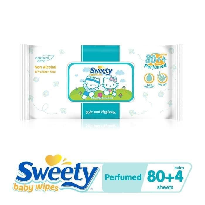 Sweety Baby Wipes Parfumed 80+4's - 1