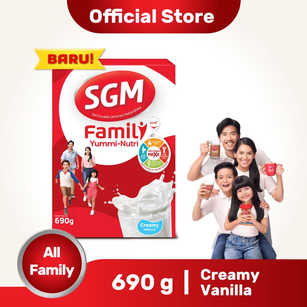 SGM Family Yummi Nutri Creamy Vanila Susu Keluarga 690gr - 1