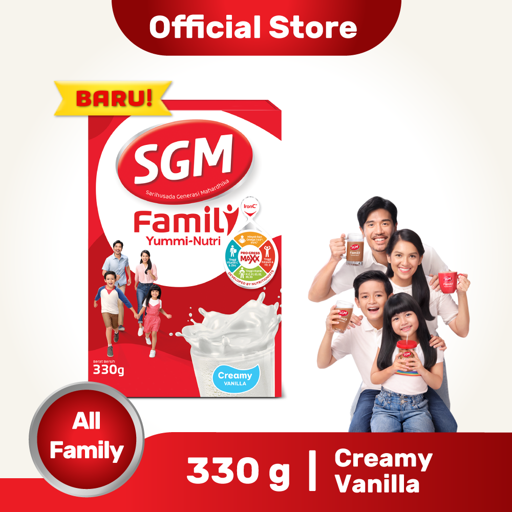 SGM Family Yummi Nutri Creamy Vanila Susu Keluarga 330gr - 1