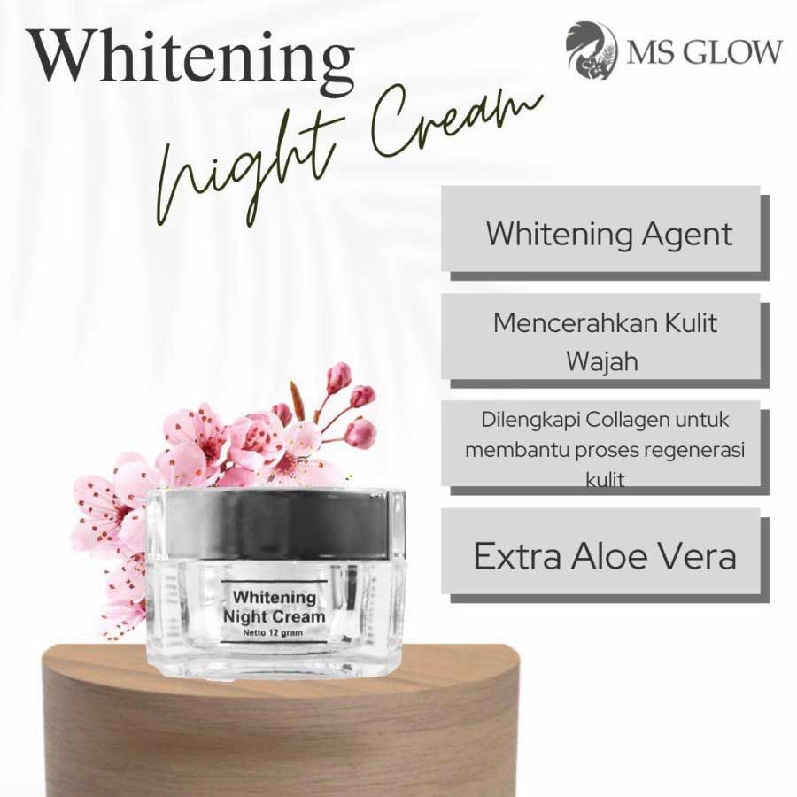 Jual MS Glow Whitening Night Cream Krim Malam Perawatan Diri Termurah Harga Promo