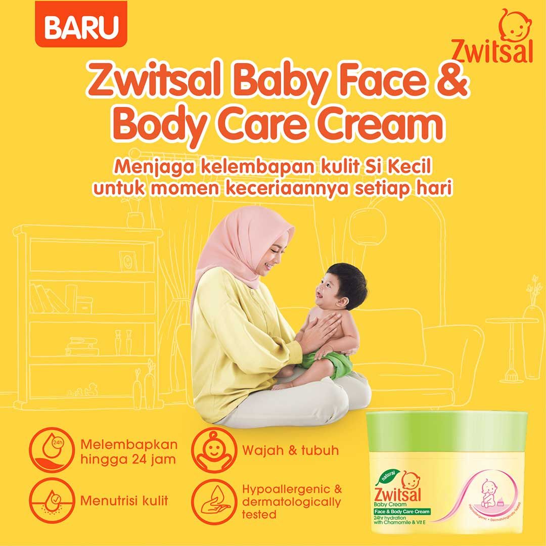 Zwitsal Baby Face & Body Cream 50 gr - 5