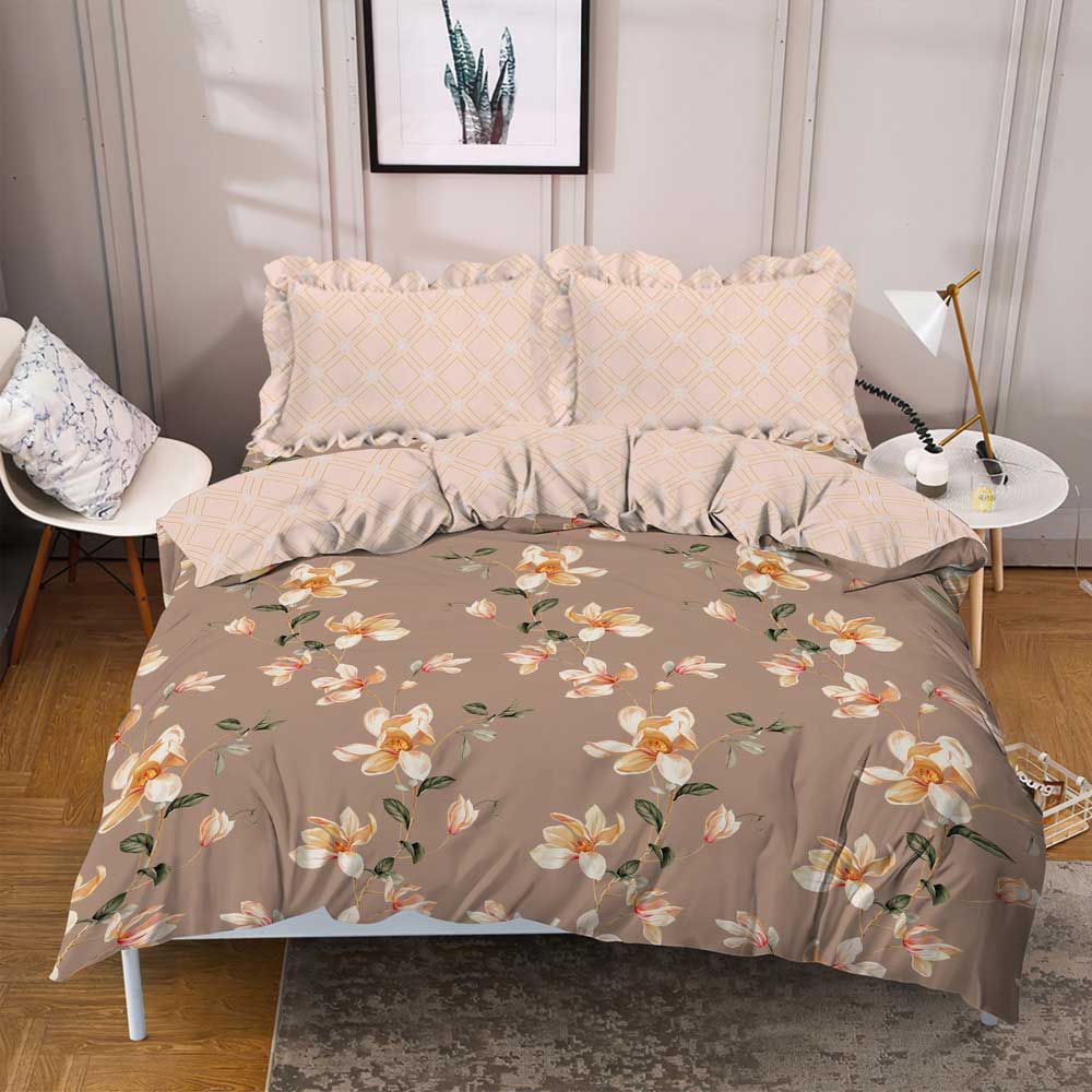 Kintakun Bed Cover Set King 180 x 200 Widia Dluxe Kirana flower Microfiber (6in1) 39 cm - 1