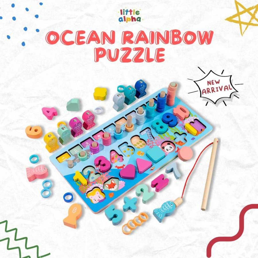 Little Alpha - Ocean Rainbow Puzzle - 1