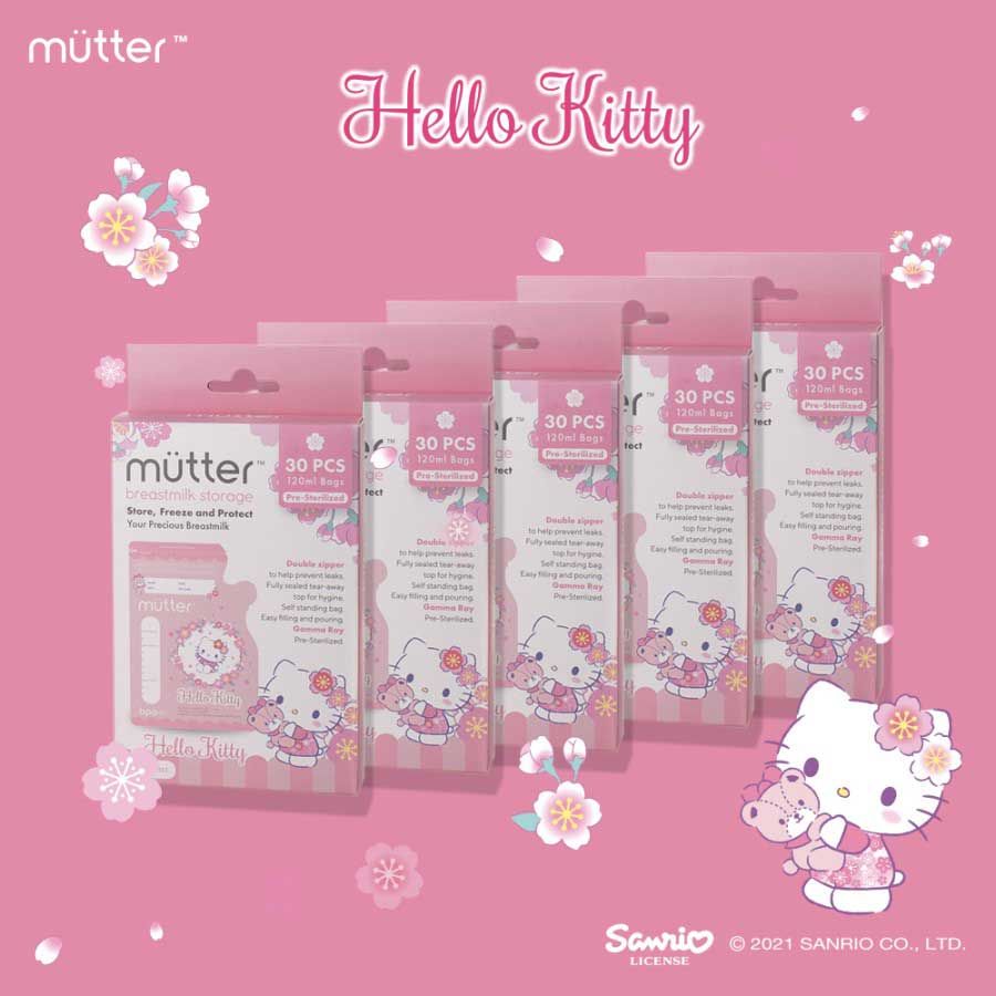 MUTTER Sanrio Kantong Asi 120ml isi 30 Hello Kitty - PAKET HEMAT 5 - Sanrio A - 1