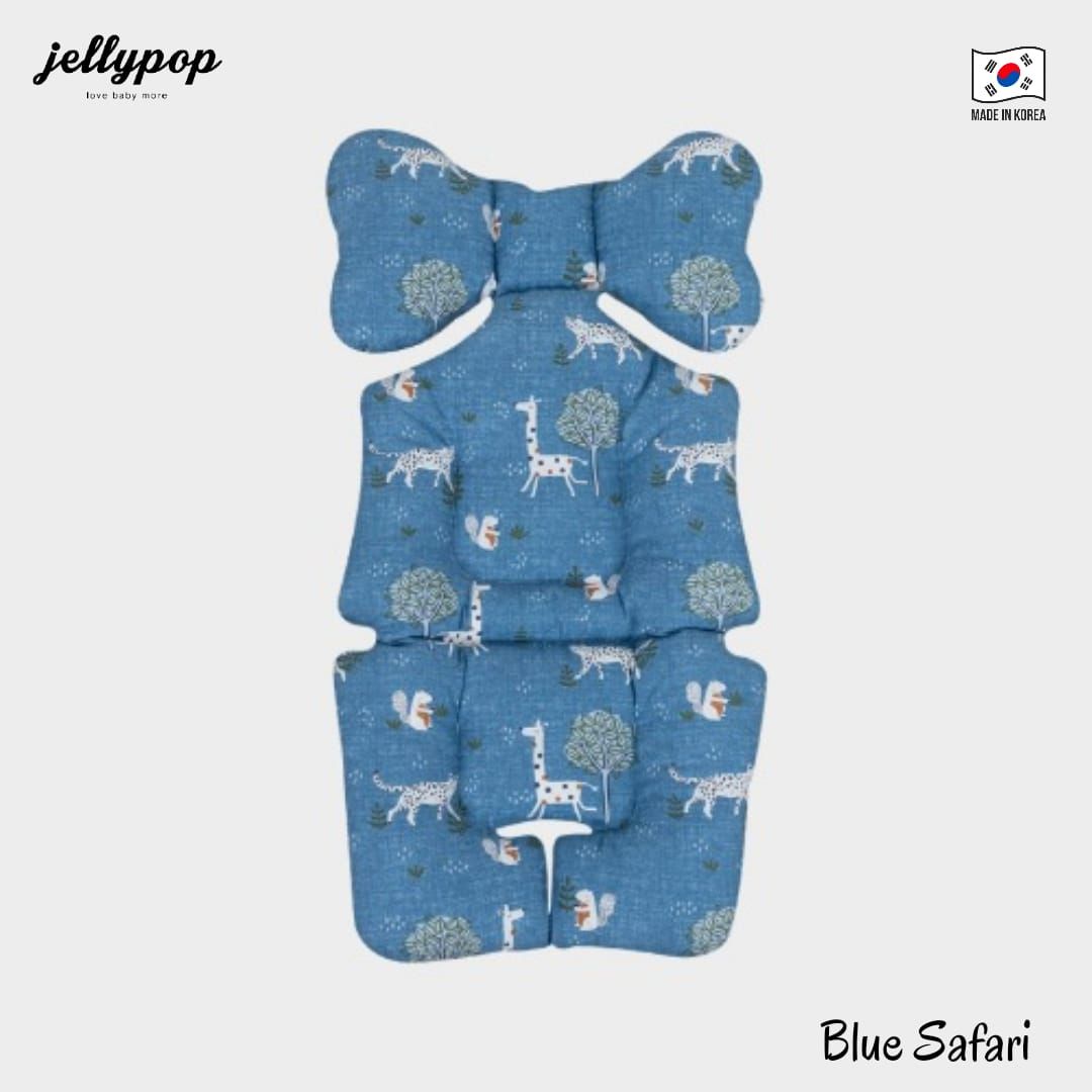 Jellypop Cozy Liner Blue Safari - Alas Stroller anak - 1