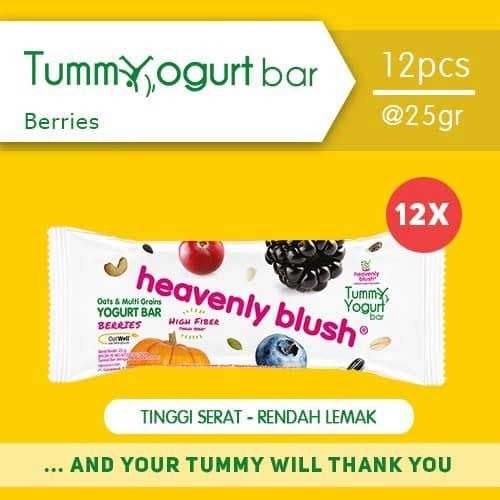 Yogurt Heavenly Blush Tummy Bar Berries 12Pcs @25gr - 1
