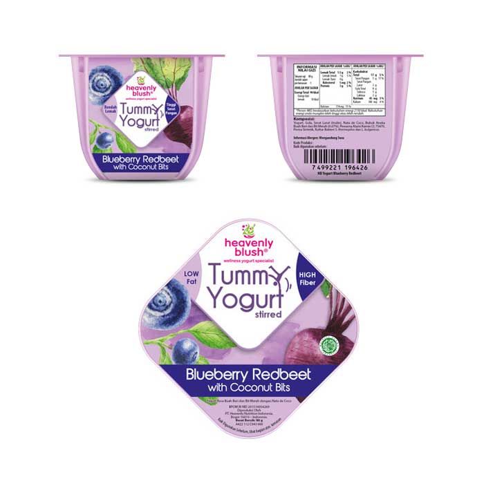 Yogurt Heavenly Blush Tummy Cup Blueberry Redbeet [24 x 80gr] - 4