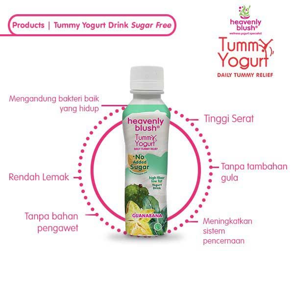 Yogurt Heavenly Blush Tummy Drink Sugar Free Guanabana [12x180ml] - 2