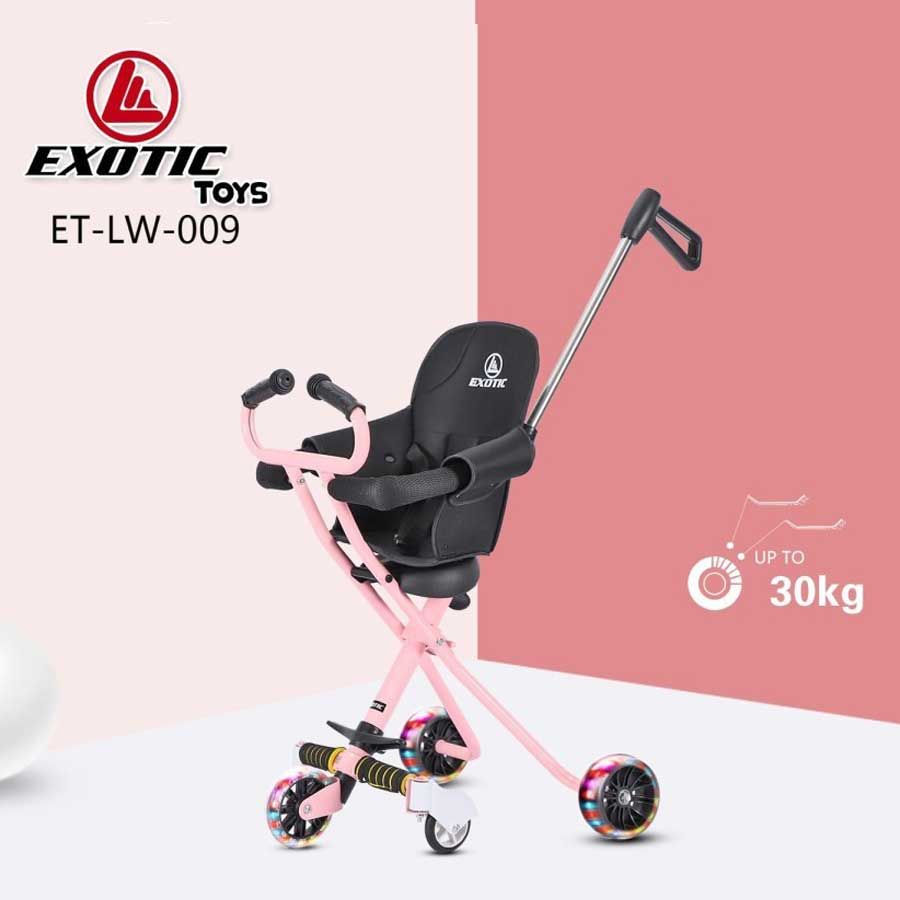 Exotic Stroler Anak Bayi Balita Kursi Dorong Micro Stroller Trike Exotic ET LW009 Pink - 1