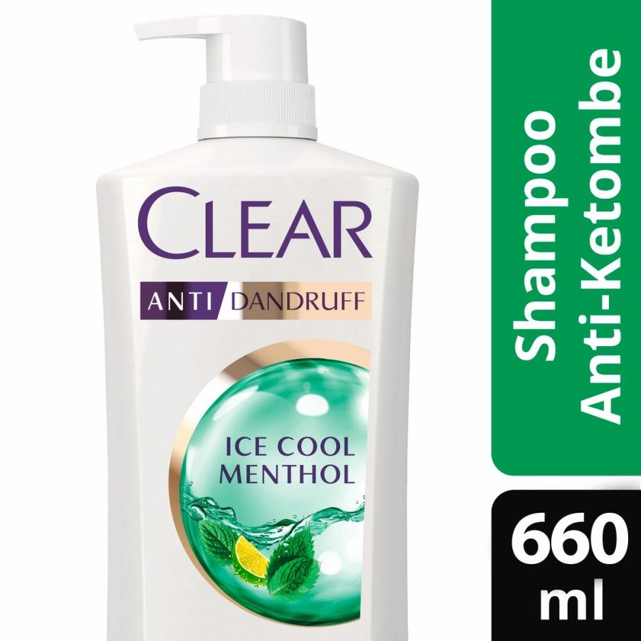 Clear Shampoo Anti Ketombe Ice Cool Menthol 660Ml - 1