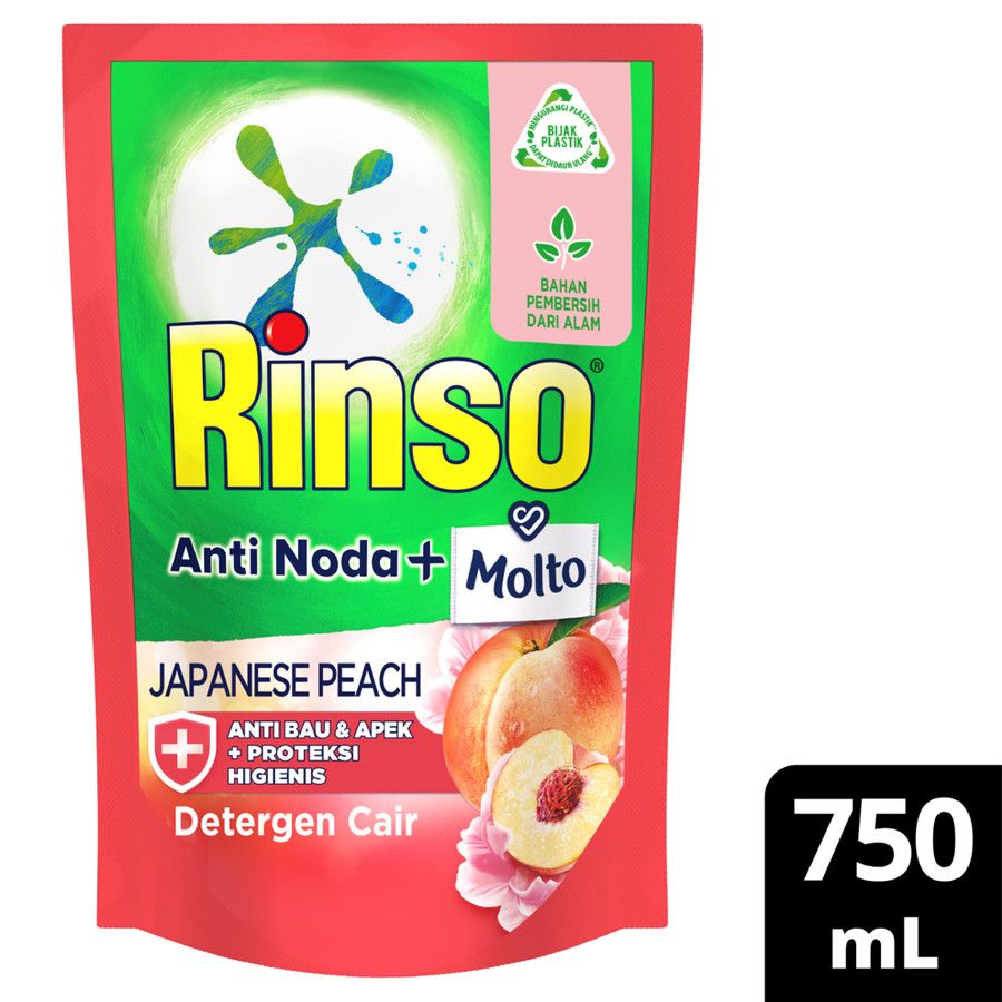 Rinso Molto Detergen Cair Japanese Peach 750Ml - 1