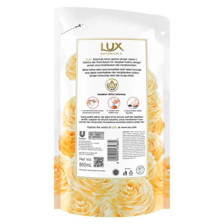 Lux Sabun Cair Velvet Jasmine Refill 900Ml - 3