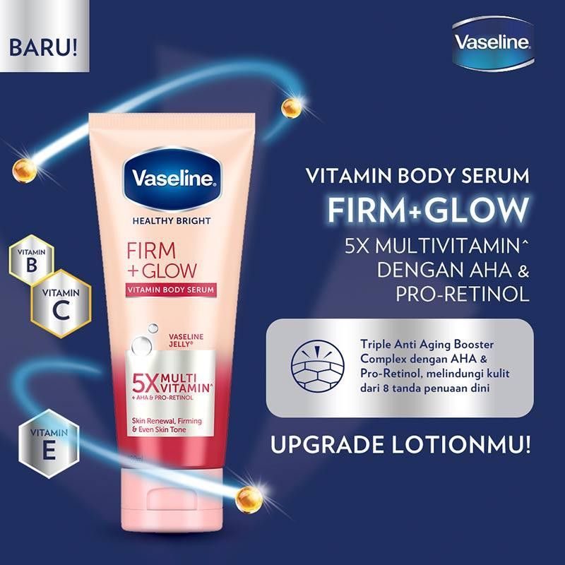 Vaseline Healthy Bright Vitamin Body Serum Firm Glow 180Ml - 2
