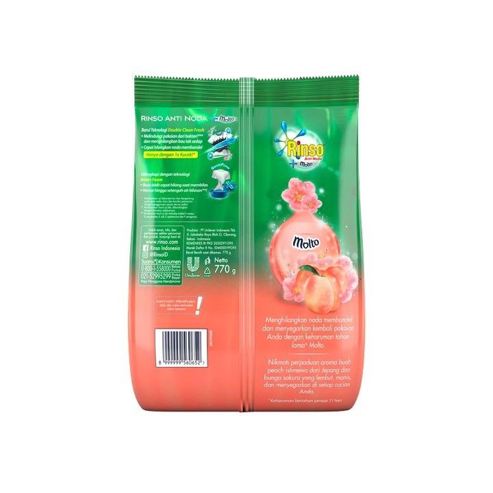 Rinso Molto Detergen Bubuk Japanese Peach 770G - 3