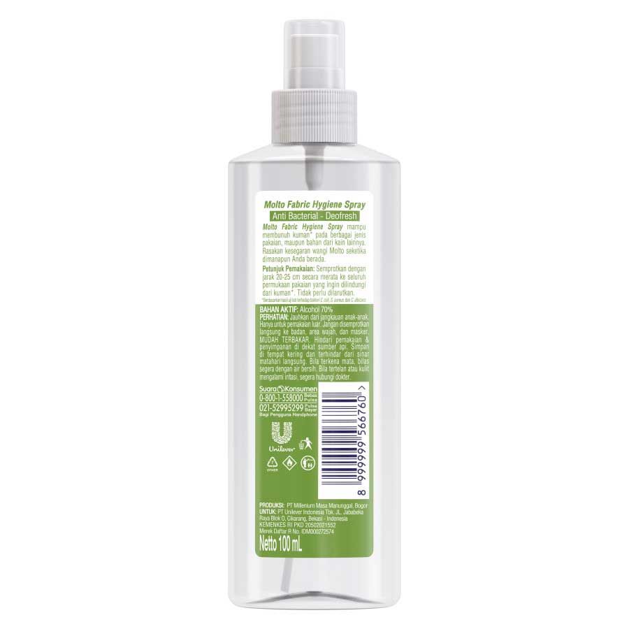 Molto Fabric Hygiene Spray Pakaian Anti Bacterial 100 Ml - 3