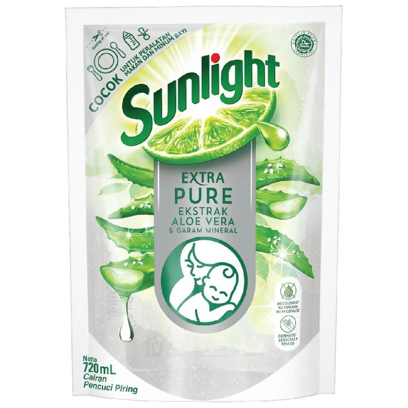 Sunlight Sabun Cuci Piring Extra Pure 720Ml - 1