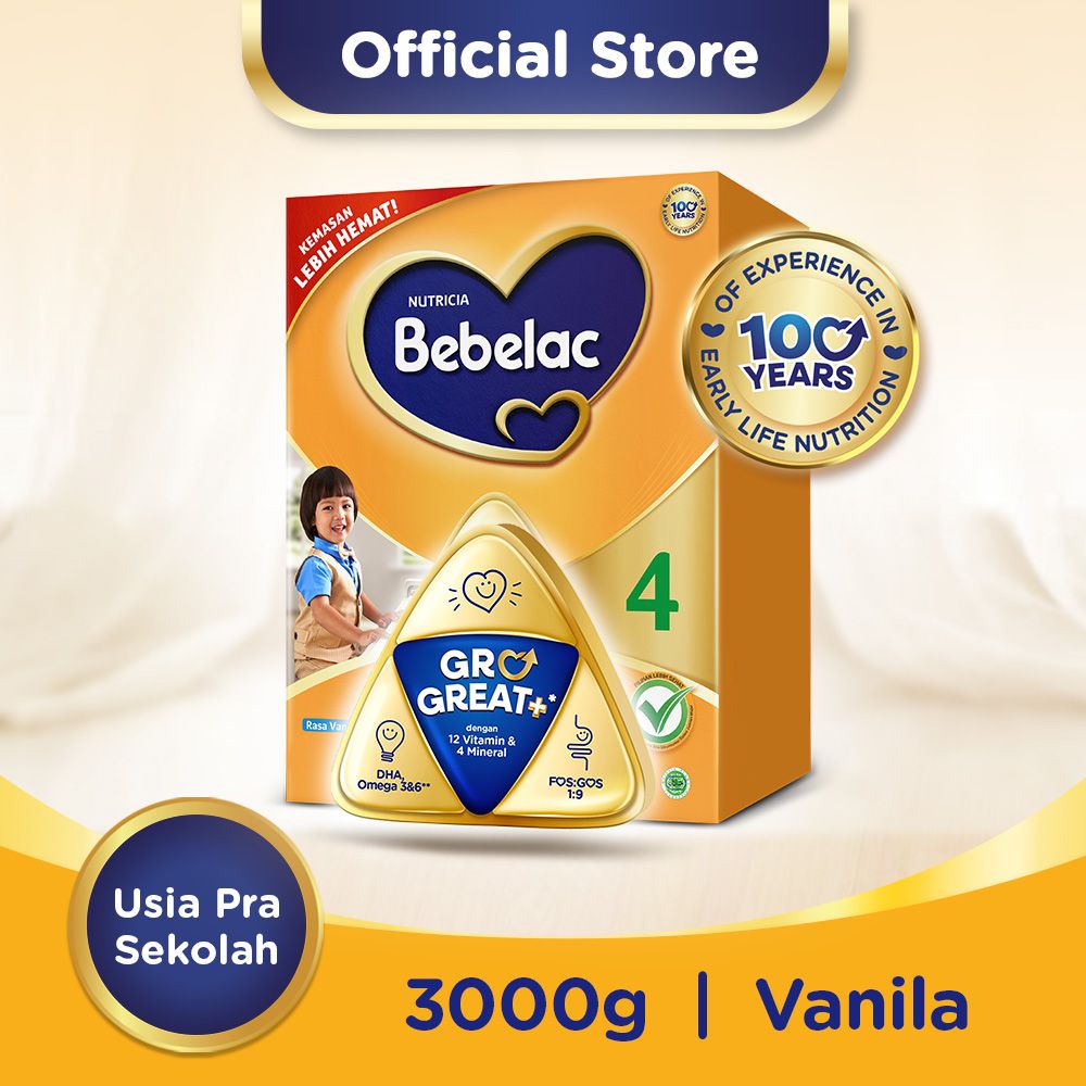 Bebelac 4 Vanilla Susu Bubuk 3000gr - 1
