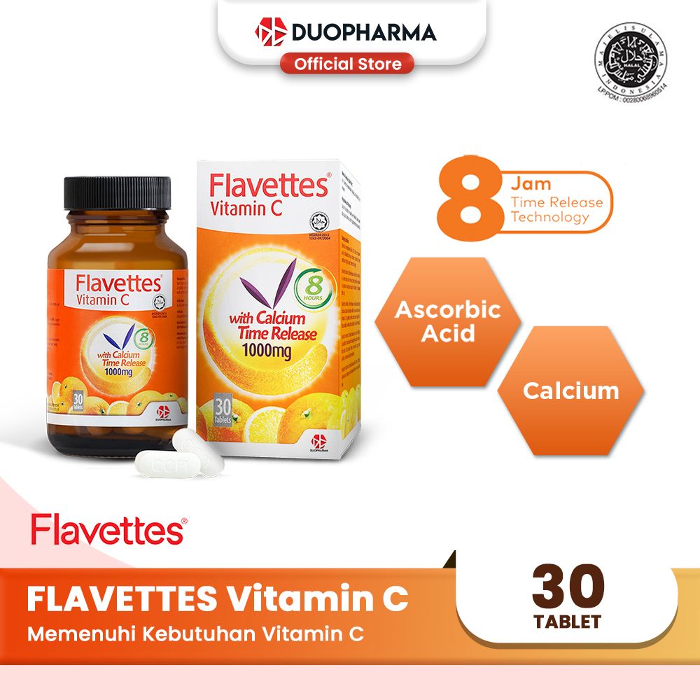 Flavettes Vitamin C 1000mg - 30 Tablets - 1